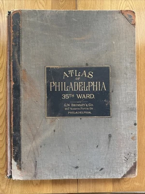 Atlas of Philadelphia, PA 35th Ward 1927 - Antique Maps - Complete - G. Bromley - Image 1 of 4