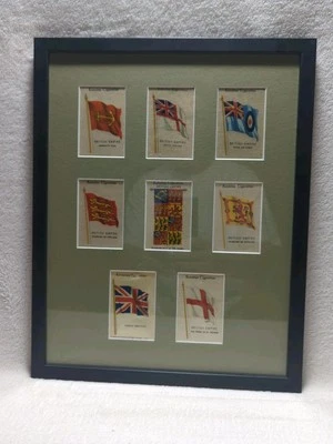 Kensitas Silk Cigarette Cards British Empire Flags, Framed Set Of 8 Cards - Image 1 of 4