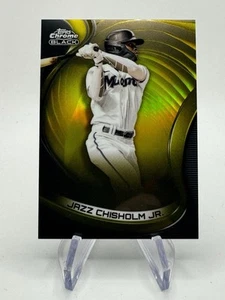 Jazz Chisholm Jr 2022 Topps Cromo Nero Oro Rifrattore #/50 - Foto 1 di 2