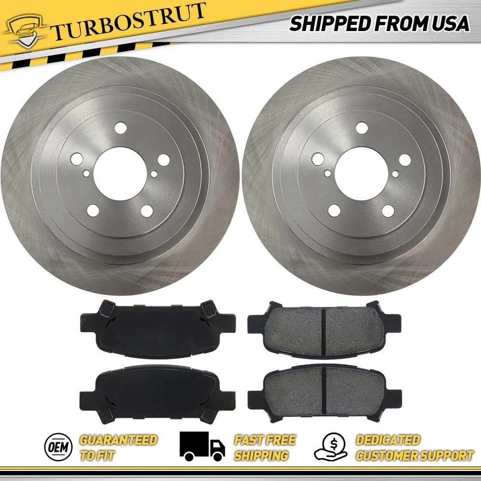 Kit de pastillas de freno rotores de freno traseros OE para Subaru Legacy 2000-2004 2,5 L Foto 1 de 1