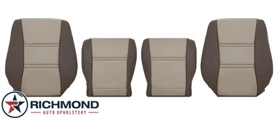 Полные кожаные чехлы на сиденья для водителя и пассажира 1997 Land Cruiser коричневые/коричневые - Изображение 1 из 4