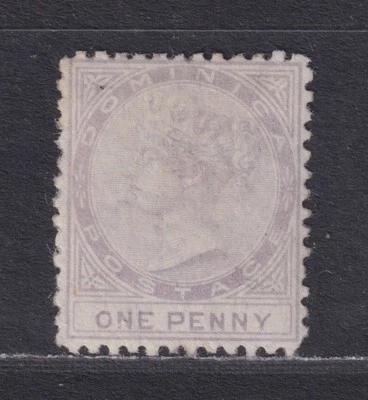 Dominica Scott 1 MH 1874 1d Violeta Victoria Perf 121/2 Corona CC SCV $170 Foto 1 de 2