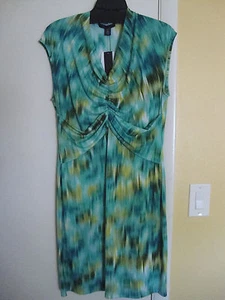 New Womens Kenneth Cole Aquamarine Spring Dress Size Large - Picture 1 of 5