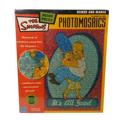 The Simpsons Homer & Marge Photomosaics Jigsaw Puzzle 1000 Pieces Brand New - image 1 of 4