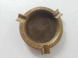 Vintage Round Brass Ashtray - Picture 1 of 2