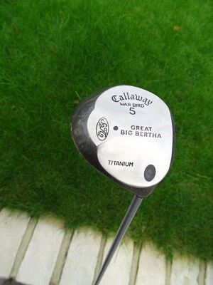 CALLAWAY TITANIUM GREAT BIG BERTHA WARBIRD 5 WOOD LOFT 18*  GRAPHITE REG  FLEX - Image 1 of 4