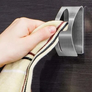 Wall Mount Storage Rack Wall Hanger Tea Towel Holder Dishcloth Hooks - Picture 1 of 12
