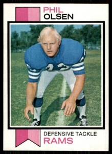 1973 Topps Phil Olsen #14 Los Angeles Rams Rookie YtwQRZ FREE SHIPPING