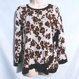 Allison Daley Animal Print Sweater Size L - Picture 1 of 3