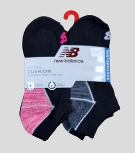 NEW BALANCE Womens Socks Low Cut Cushioned Arch Support Shoe Size 4-10 6 Pack  - Picture 1 of 4