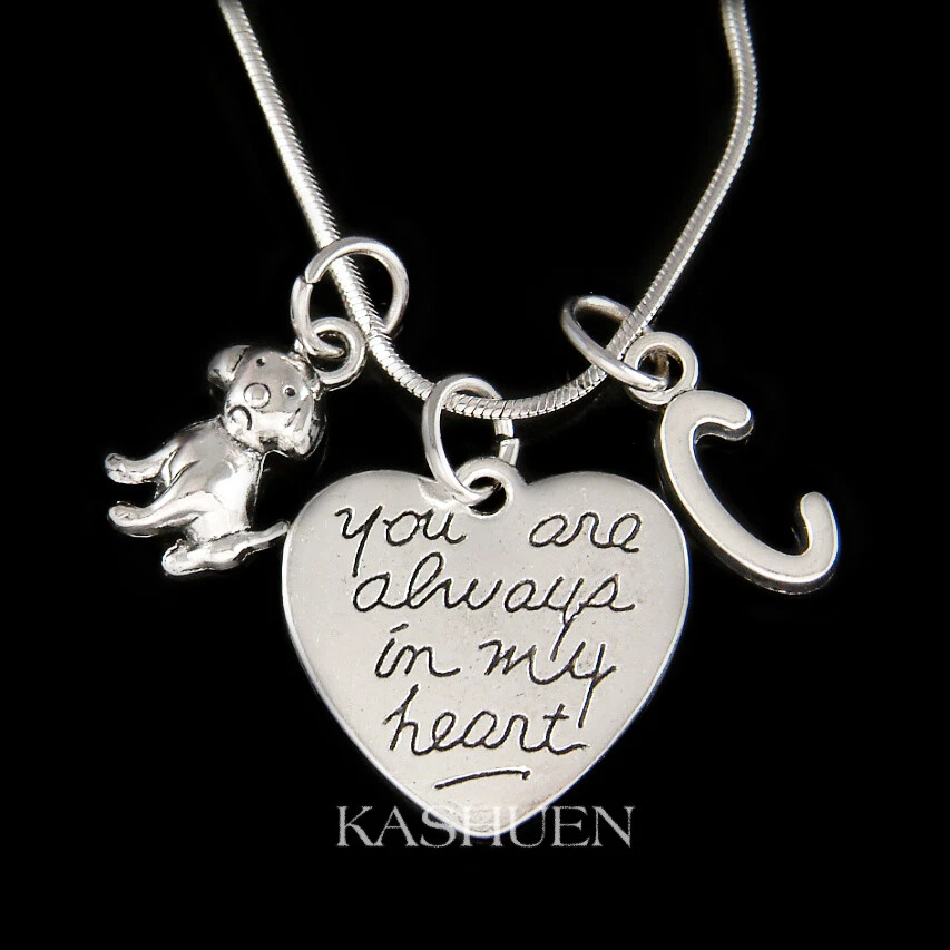 Beagle Labrador Retriever Dog Memorial Loss of Pet Memory Jewelry Charm Necklace Foto 1 de 1