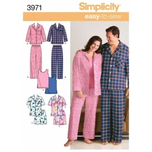 Simplicity Sewing Pattern Misses' & Men's Plus Size Sleep Scrubs 3971 - Picture 1 of 3