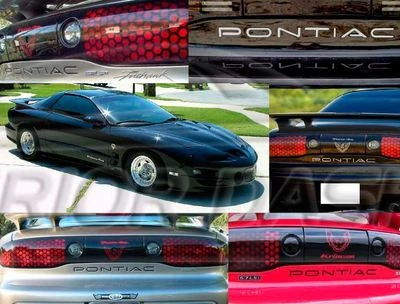 REAR CHROME BUMPER LETTER LOGO FITS PONTIAC FIREBIRD TRANS AM 1997 1998 1999 - Imagem 1 de 4