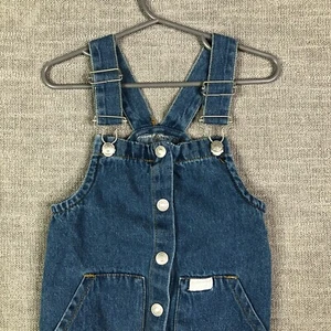 7 For All Mankind Overalls Dress Girls 3T Toddler Blue Denim - Picture 1 of 10