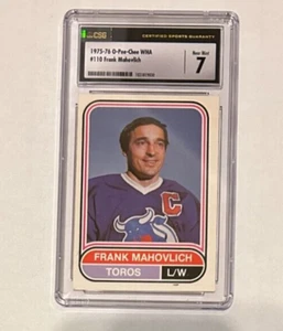 1975-76 Frank Mahovlich #110 O-Pee-Chee WHA Hockey Toros Graded CSG 7 NM MINT - Picture 1 of 2