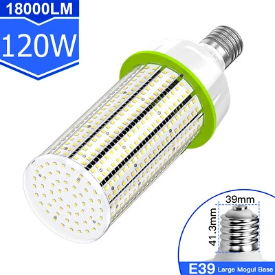 500W Equivalent LED Corn Light Bulb 18000 Lumen 120W E39 100-277V Corn Bulb Lamp - Image 1 of 4