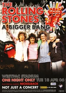 The Rolling Stones A Bigger Bang Framed New Zealand Concert Poster - Picture 1 of 2