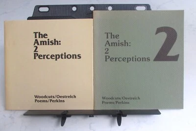 The Amish: 2 Perceptions 1976 PB by Oestreich & Perkins~Woodcuts & Poems SIGNED Foto 1 de 4