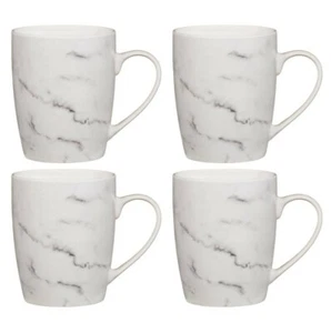 4x Marble effect Bone China Mug Set Tea Coffee Drink New Home Gift Dinning Decor - Picture 1 of 1