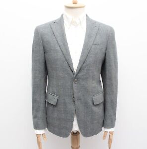 Men’s ETRO Milano Wool Silk Plaid Sport Coat Jacket Blazer 48 ~S made in ITALY