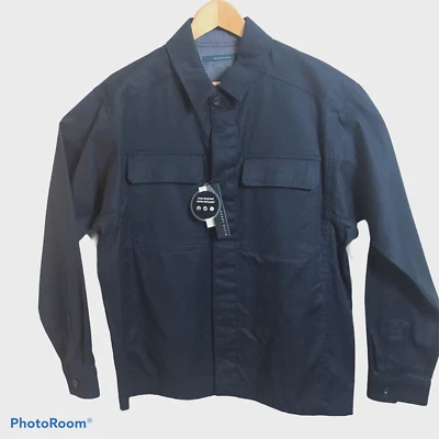 Perry Ellis Utility Jacket Mens Medium Performance Twill Coat Blue $185 - Image 1 of 4