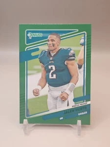 2021 Donruss 108 JALEN HURTS PRESS PROOF GREEN Eagles SP Variation Color Match - Picture 1 of 7