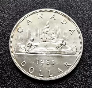 Canadá 1963 dólar de plata $1 - 80 % plata - excelente estado - Imagen 1 de 2