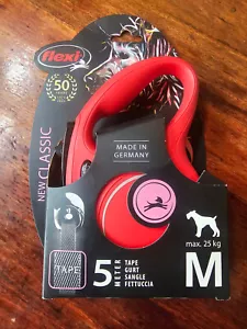 Flexi - Classic Retractable Tape Leash Red (M) 25kg, 5 meter Tape - Picture 1 of 1