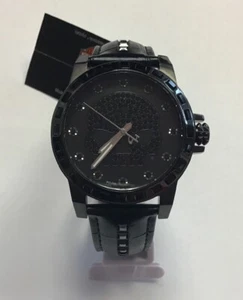 BULOVA Women's Harley-Davidson Black Skull Design Swarovski Crystal WATCH 78L126 - Picture 1 of 5