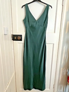 Quiz Slip Maxi Dress Dark Green Sleeveless Size 12 New RRP £49.99 - Picture 1 of 6