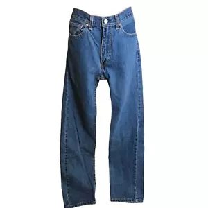 Jeans uomo Levis 505 34x34 pantalone denim lavaggio medio 100% cotone cuciture accento - Foto 1 di 8