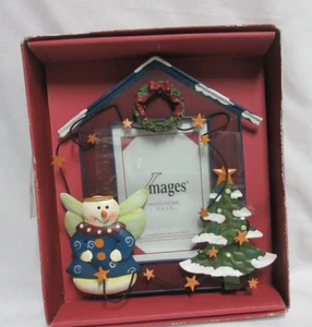 Metal Christmas Photo Frame Snowman Winter for 3.5" x 5" Picture Kohl's NEW - Picture 1 of 5