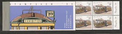 Australia SC # 1156b Cable Car Melbourne- Stampshow'89- .Complete Booklet . MNH - Image 1 of 2