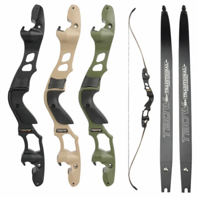 62" ILF Recurve Bow 30-60lbs Takedown 19" Riser American Hunting Archery 210FPS - Image 1 of 4