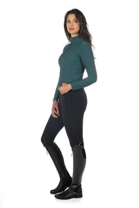 HKM LAURIA GARRELLI LIVIGNO SILICONE FULL SEAT RIDING BREECHES EQUESTRIAN HORSES - Picture 1 of 9