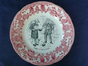 ANCIENNE ASSIETTE PORCELAINE OPAQUE DE GIEN "CHANSONS" N° 6 - Imagen 1 de 1
