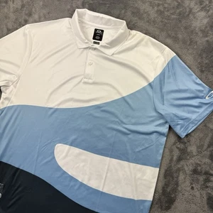 Oakley Shirt Mens Size 2XL Golf Polo Reduct Wave Hydrolix Performance Sun Protec - Picture 1 of 9