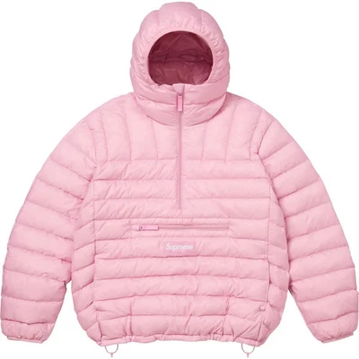 Supreme Micro Down Half Zip Hooded Pullover Light Pink - Image 1 of 3