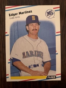 1988 Fleer Edgar Martinez #378 (RC) Seattle Mariners HOF - Bild 1 von 2