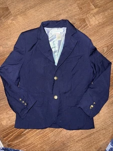 Janie and Jack Boys Navy Blazer Suit Sports Coat Gold Buttons Size 5 Little Boy - Picture 1 of 8