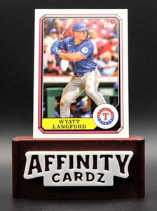 Wyatt Langford 2025 Topps Archives #87BB-17 Boardwalk and Baseball Rangers - Bild 1 von 2