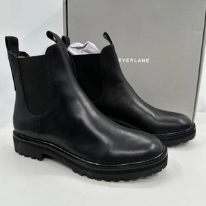 Bota Chelsea Everlane The Lug en Negro Talla 11 Para Mujer Cuero Tobillo Suela Gruesa - Imagen 1 de 11