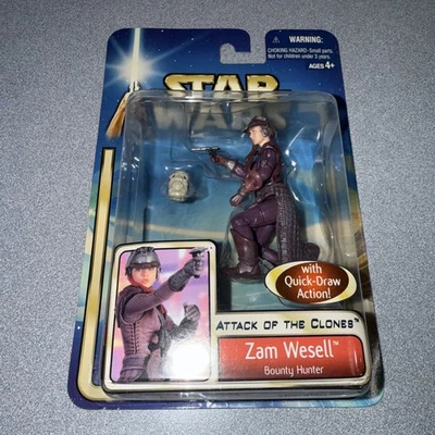 Boneco de ação Star Wars Attack of the Clones #18 Zam Wesell - Bounty Hunter - Imagem 1 de 2