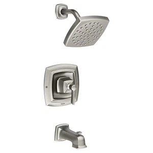 Moen Conway Spot Resist Brushed Nickel Square Faucet with Valve #107 - Picture 1 of 4