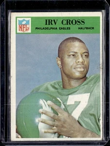 1966 Philadelphia #136 Irv Cross Philadelphia Eagles ottime condizioni (rughe) - Foto 1 di 2