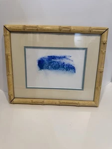Unknown Artist Small Original Blue & White Abstract New Mexico Artist (?) - Picture 1 of 15