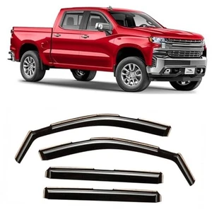 Protectores de lluvia extra duraderos en canal para Chevy para Silverado 1500 19-25 - Imagen 1 de 7