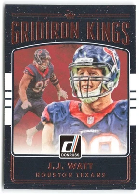 Donruss J.J. Watt Gridiron Kings #30 Houston Texans 2016 Foto 1 de 2