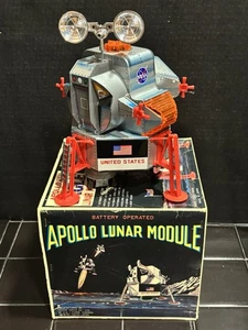Vintage Japan DSK Tin Battery Op Apollo 11 Eagle Lunar Module Working - Picture 1 of 16