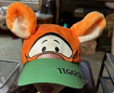 Walt Disney World Orange Black Tigger Toddler Child Baseball Cap with Plush Tail Foto 1 de 4